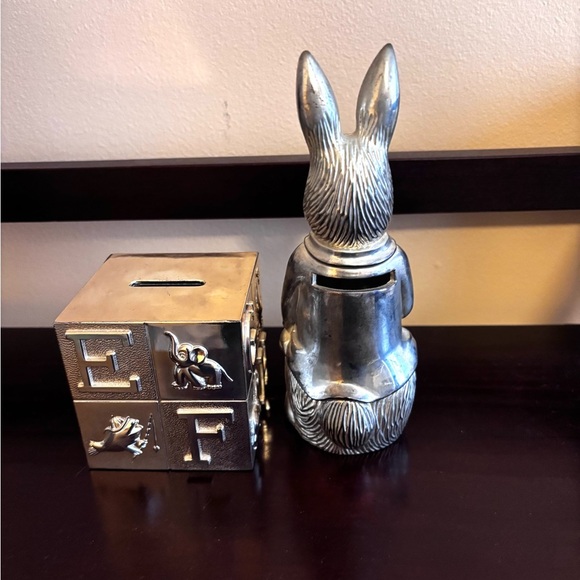 Godinger Piggy Bank Set - Rare - Vintage - Picture 4 of 6